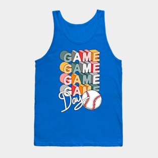 Game Day Baseball Art Tank Top